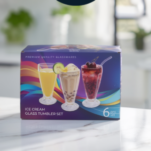 Set 6 vasos licuado/helado/tragos