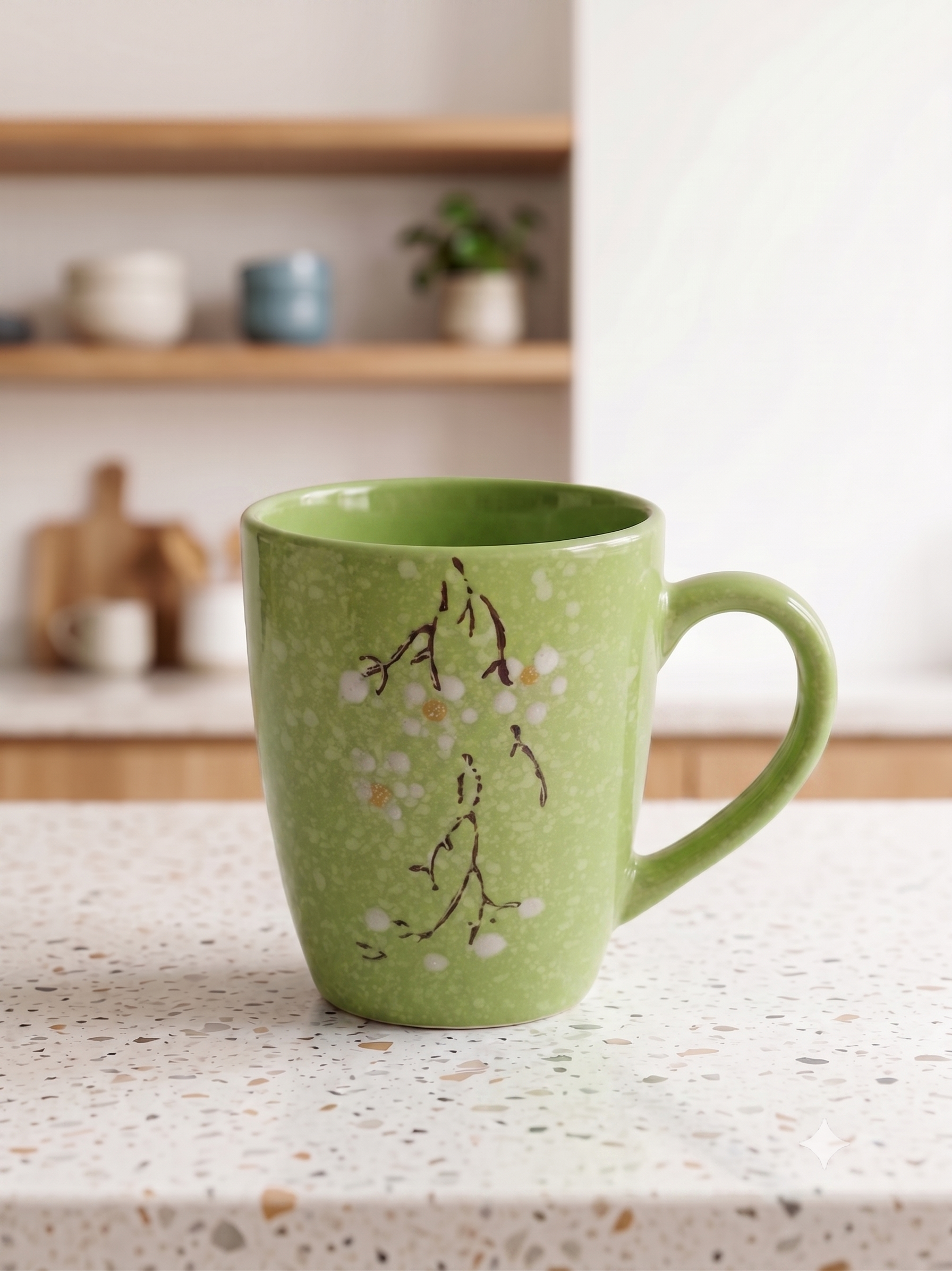 taza de ceramica con detalles floreales - Image 4