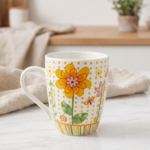 Taza Con Detalles Floreales